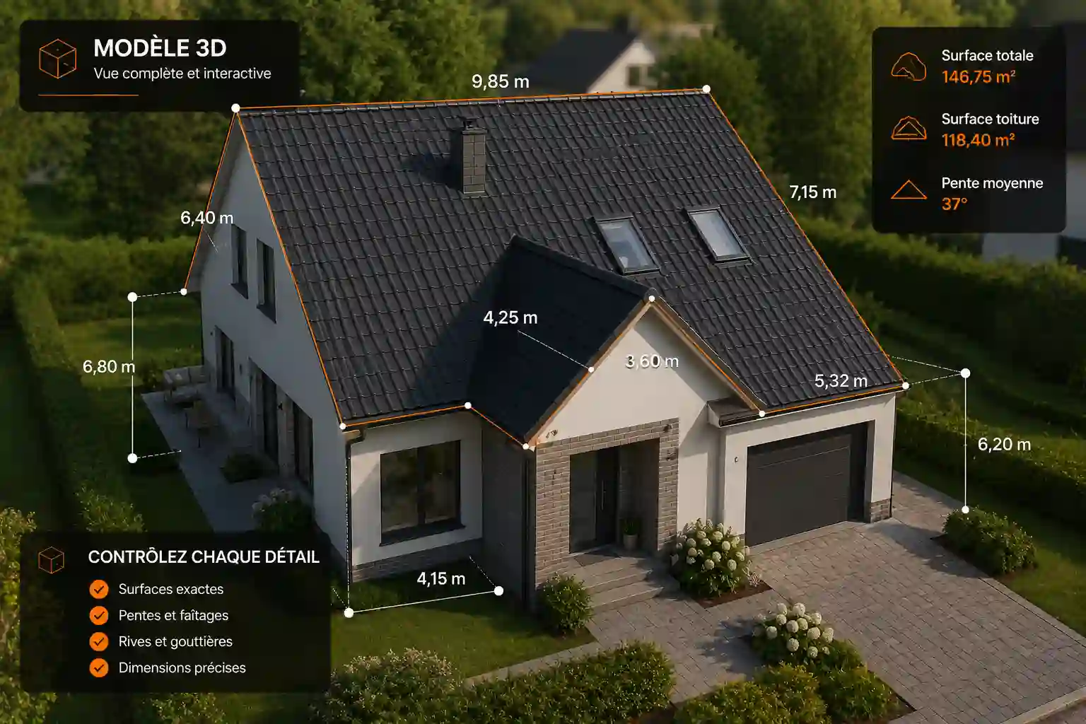 Diagnostic 3D précis pour une rénovation de toiture en Belgique
