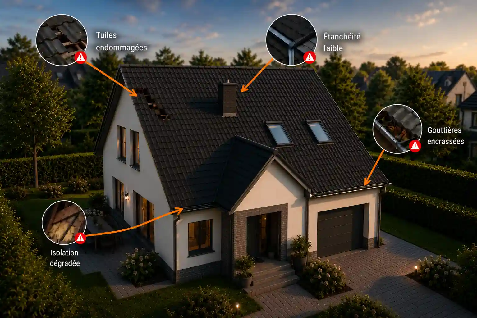 Inspection d’une toiture par drone avant rénovation