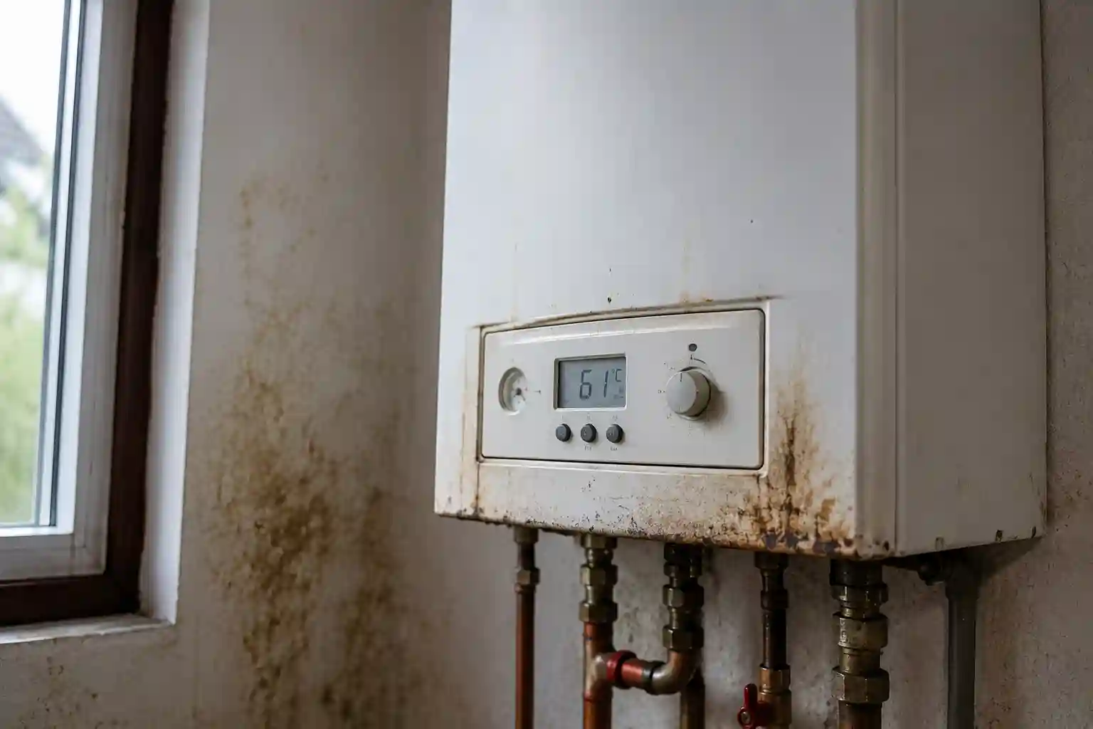 Ancienne chaudière nécessitant un remplacement