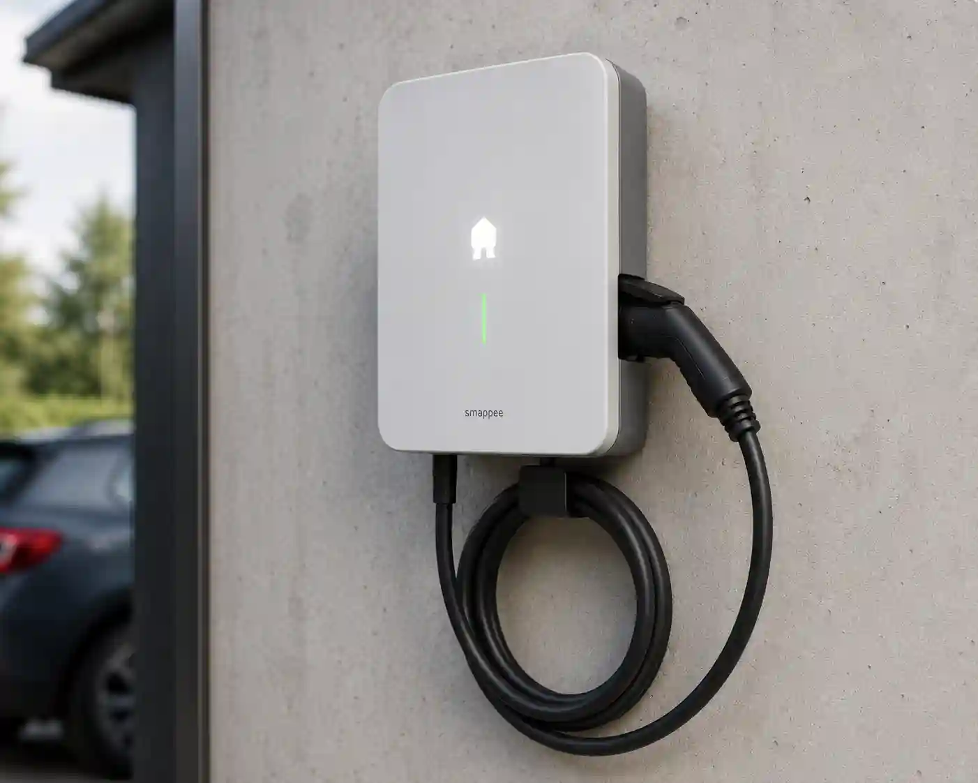 Borne de recharge Snappy alimentée par les panneaux solaires à Charleroi