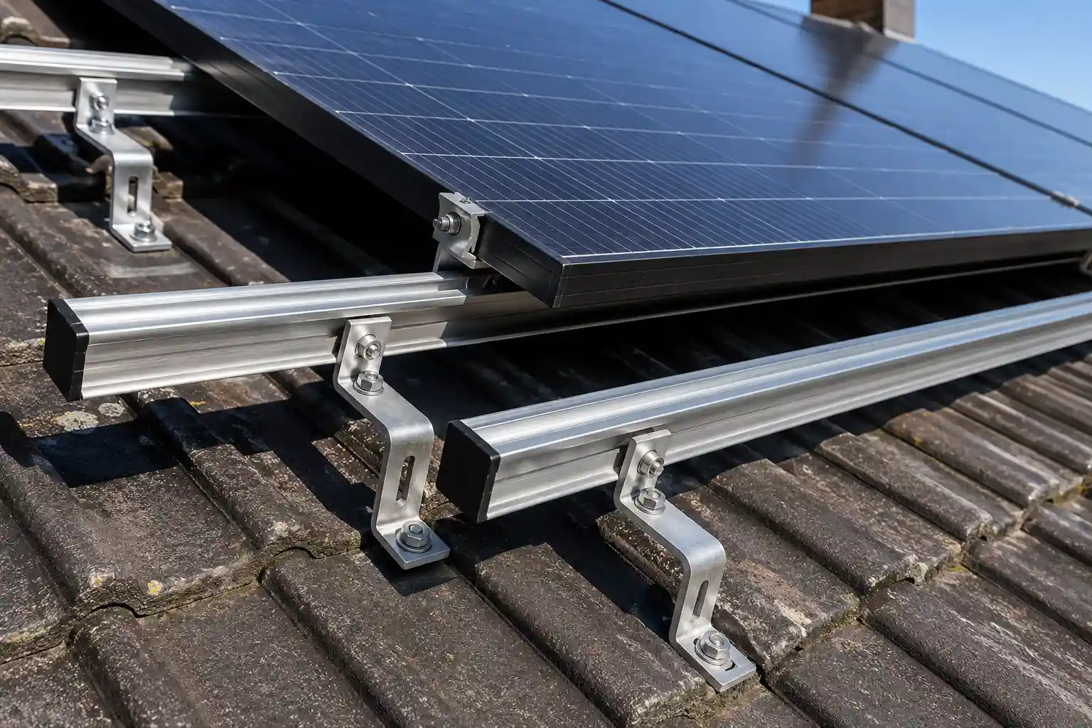 Système de fixation pour panneaux photovoltaïques installé à Bruxelles