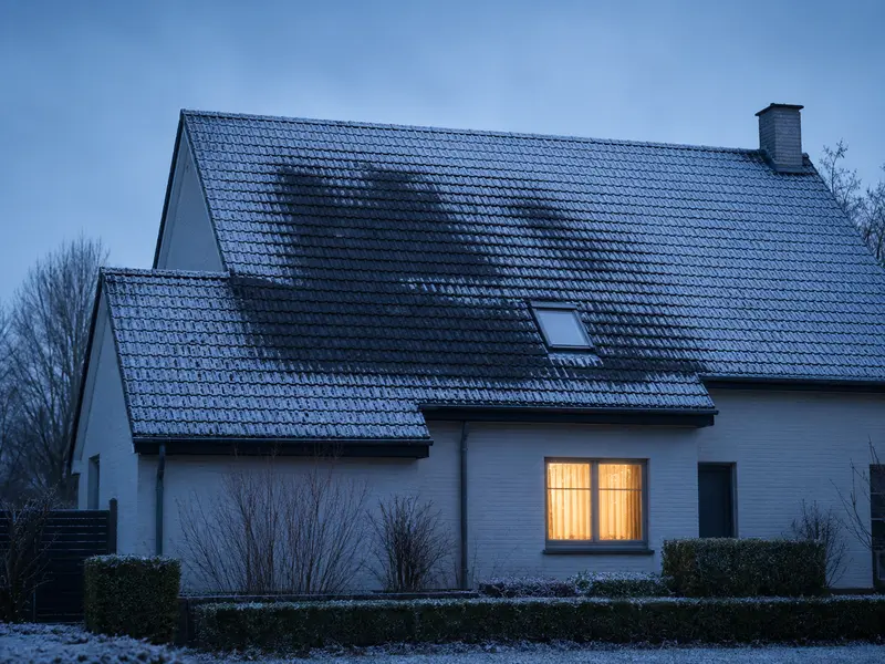 Chambre froide causée par une isolation toiture insuffisante