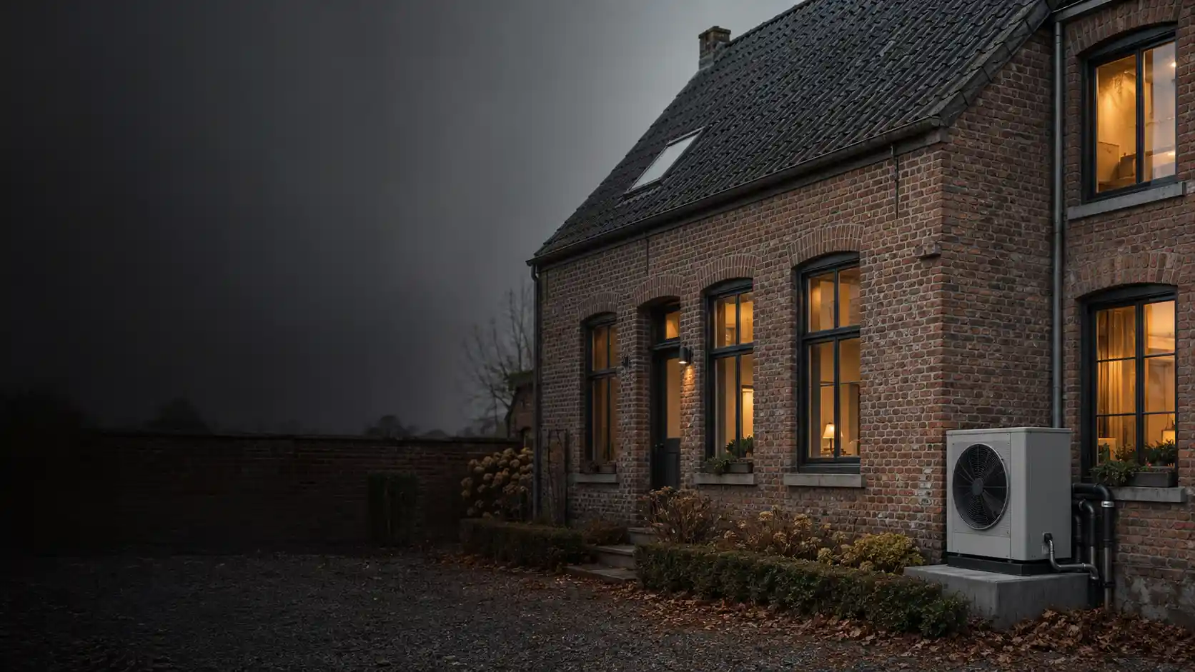 Pompe à chaleur pour maison ancienne installée sur une habitation en Belgique