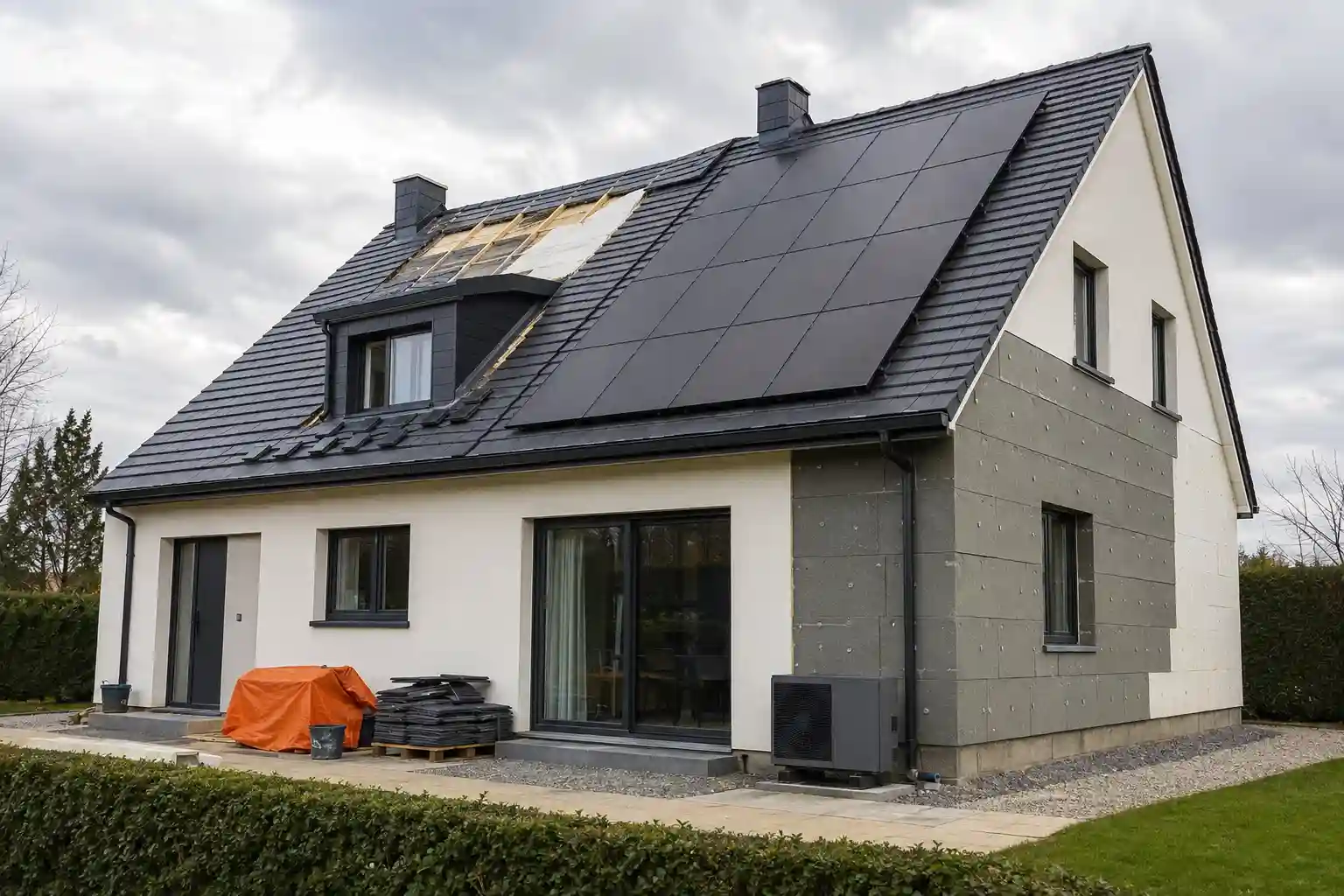 Rénovation de toiture et panneaux photovoltaïques à Namur